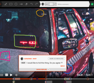 Speed-up feedback with in-media annotations and comments on photo / video / audio.